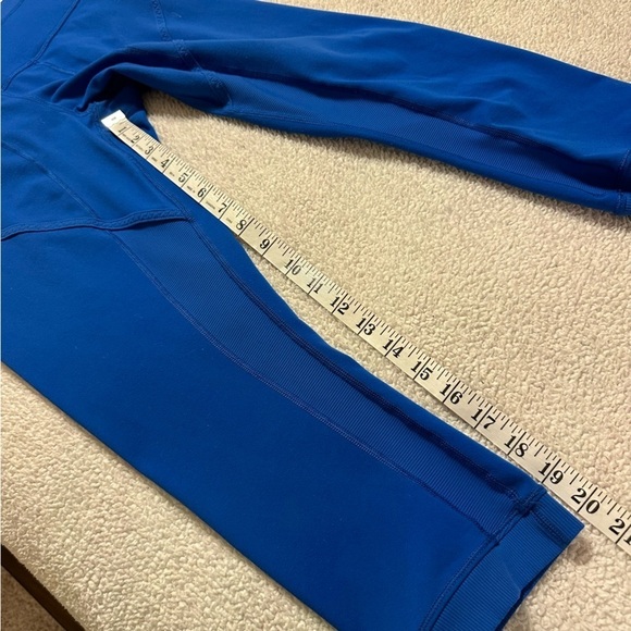 Lululemon Roll Out Crop Leggings Baroque Blue Sporty Luon Mid-Rise - Picture 10 of 16